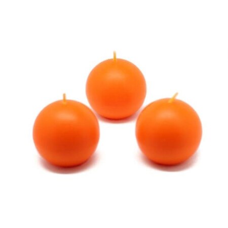Jeco Jeco CBZ-007 2 in. Ball Candles; Orange - 12 Piece per Box CBZ-007